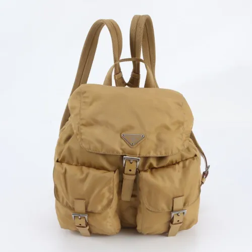 Leather Nylon Backpack Shoulder Bag (Pre-Owned) - Prada - Modalova