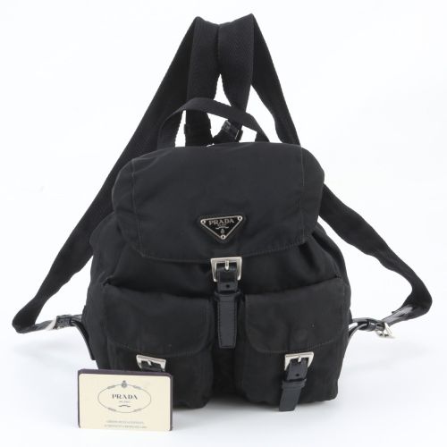 Leather Nylon Backpack (Pre-Owned) - Prada - Modalova
