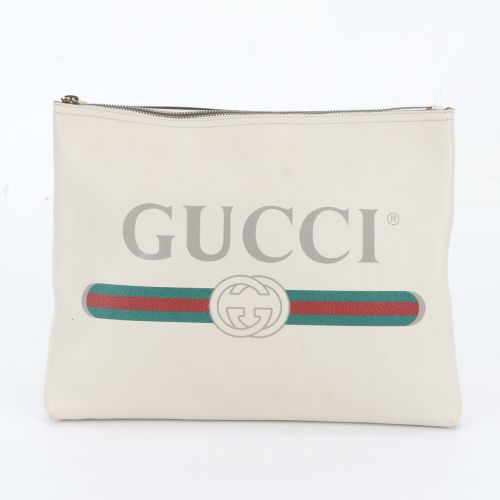 Leather Clutch Bag Pouch (Pre-Owned) - Gucci - Modalova