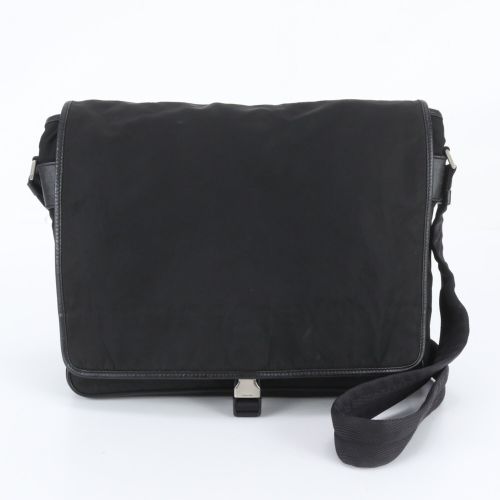 Leather Nylon Messenger Bag Shoulder Bag (Pre-Owned) - Prada - Modalova
