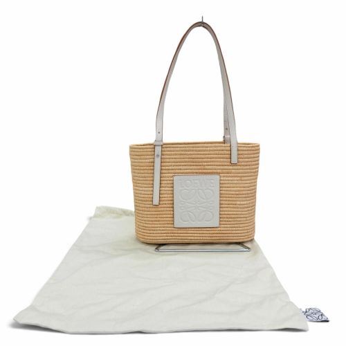 Raffia Leather Basket Handbag (Pre-Owned) - Loewe - Modalova