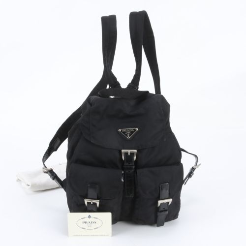Leather Nylon Backpack (Pre-Owned) - Prada - Modalova