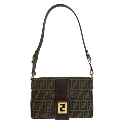 Canvas Leather Shoulder Bag (Pre-Owned) - Fendi - Modalova