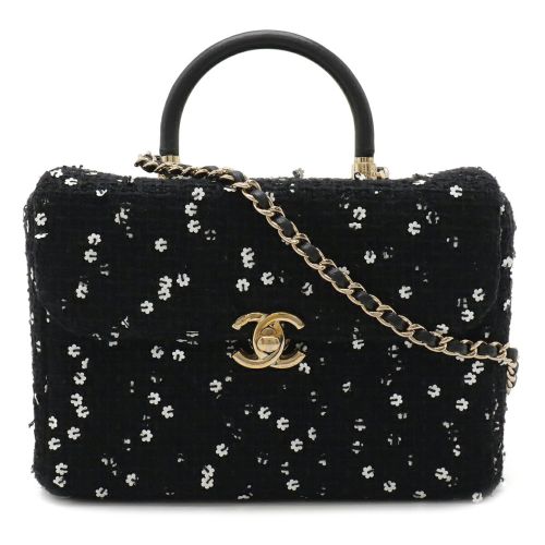 Tweed Spangles Handbag Shoulder Bag (Pre-Owned) - Chanel - Modalova