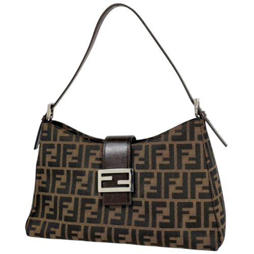 Canvas Leather Shoulder Bag (Pre-Owned) - Fendi - Modalova
