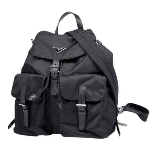 Nylon Saffiano Triangle Leather Backpack (Pre-Owned) - Prada - Modalova