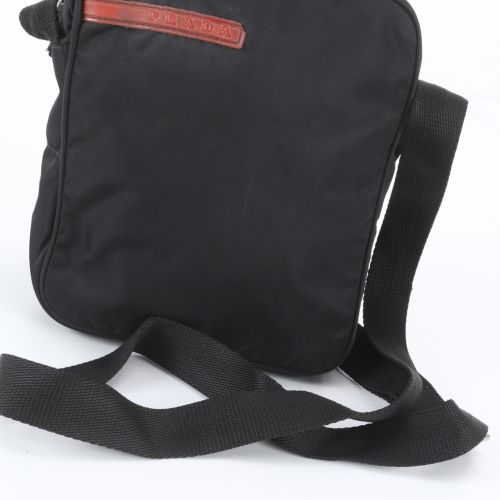 Leather Nylon Messenger Bag Shoulder Bag (Pre-Owned) - Prada - Modalova