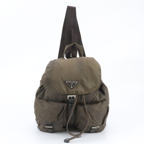 Leather Nylon Backpack (Pre-Owned) - Prada - Modalova