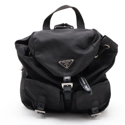 Leather Nylon Backpack (Pre-Owned) - Prada - Modalova