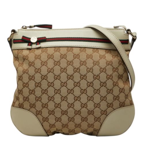 Canvas Leather Shoulder Bag (Pre-Owned) - Gucci - Modalova