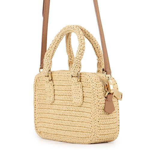 Raffia Leather Handbag Shoulder Bag (Pre-Owned) - Miu Miu - Modalova