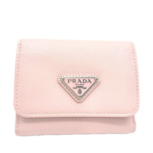 Saffiano Triangle Wallet (Tri-Fold) (Pre-Owned) - Prada - Modalova