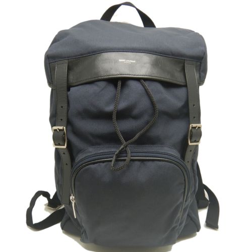 Canvas Leather Backpack (Pre-Owned) - Yves Saint Laurent - Modalova