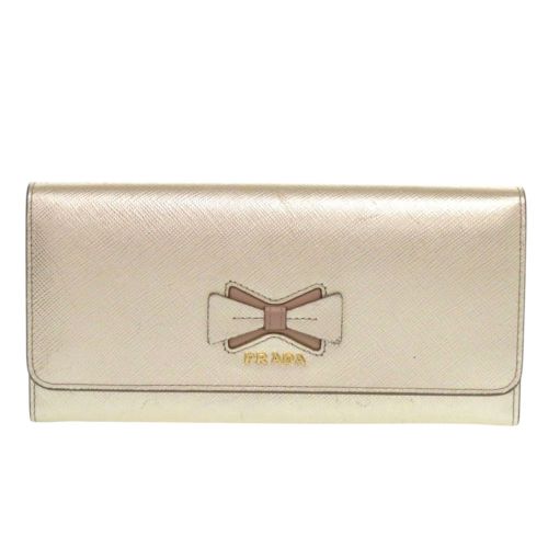Leather Long Wallet (Bi-Fold) (Pre-Owned) - Prada - Modalova