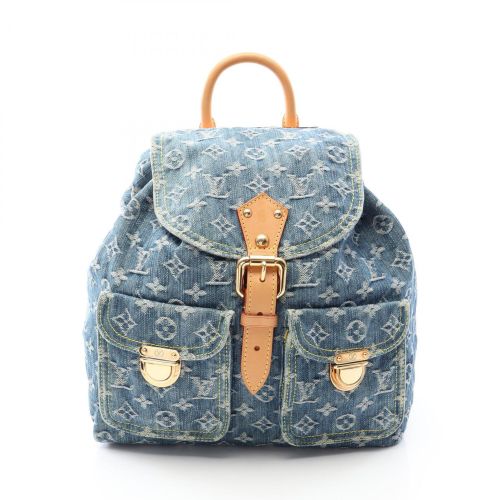 Monogram Denim Leather Backpack Handbag (Pre-Owned) - Louis Vuitton - Modalova