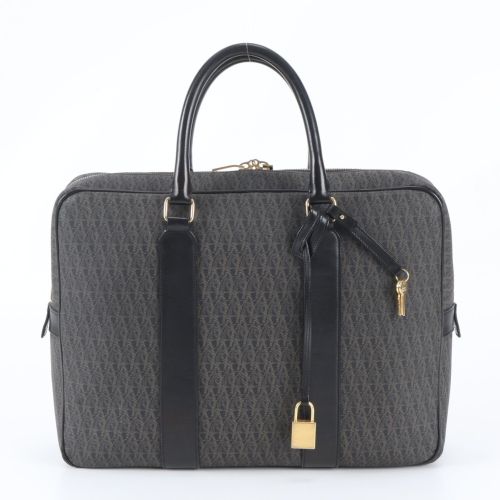 Leather Coated Canvas Briefcase (Pre-Owned) - Saint Laurent - Modalova