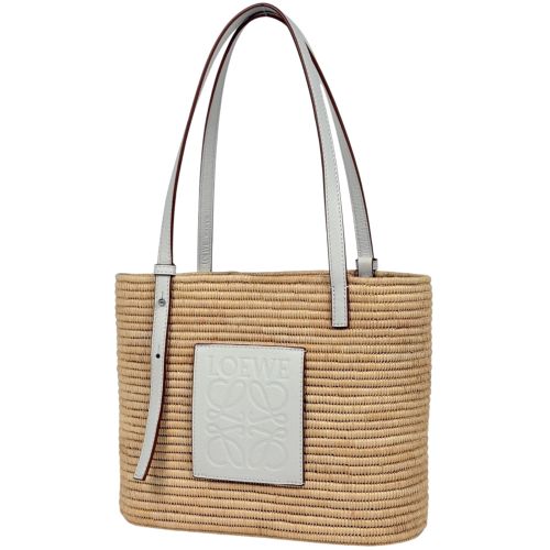 Raffia Leather Basket Tote Bag (Pre-Owned) - Loewe - Modalova