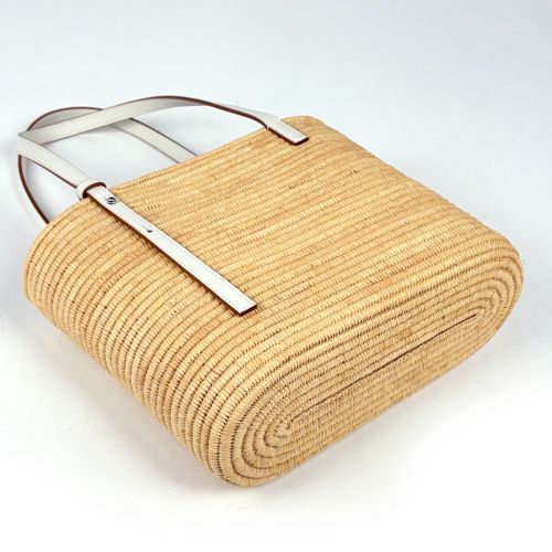 Raffia Leather Basket Tote Bag (Pre-Owned) - Loewe - Modalova
