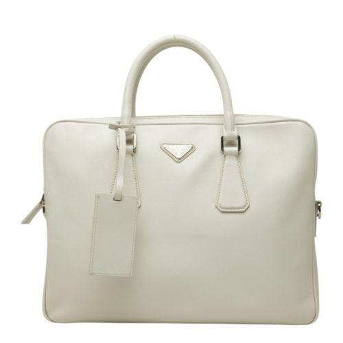Saffiano Triangle Leather Briefcase Handbag (Pre-Owned) - Prada - Modalova