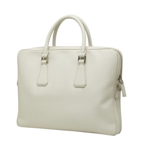 Saffiano Triangle Leather Briefcase Handbag (Pre-Owned) - Prada - Modalova