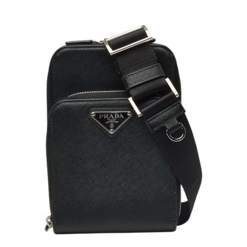 Saffiano Triangle Leather Shoulder Bag (Pre-Owned) - Prada - Modalova