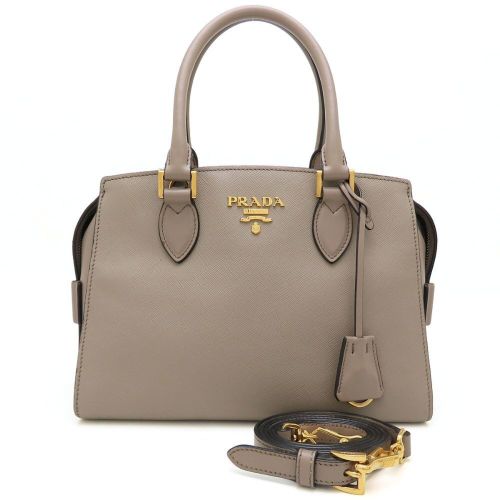 Saffiano Triangle Leather Shoulder Bag (Pre-Owned) - Prada - Modalova