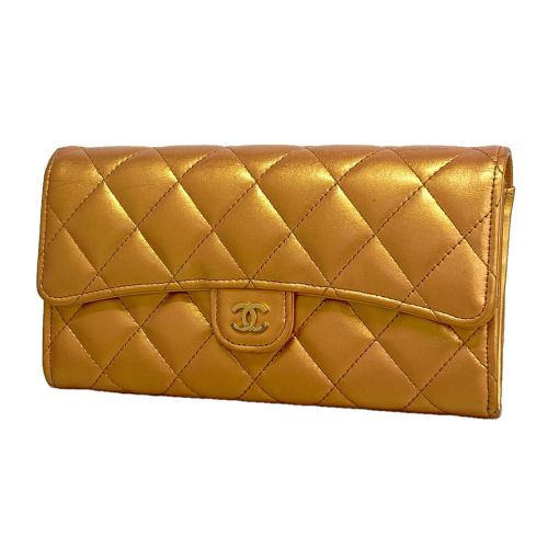 Leather Long Wallet (Bi-Fold) (Pre-Owned) - Chanel - Modalova