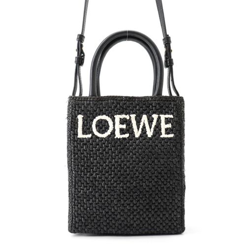 Raffia Leather Handbag Shoulder Bag (Pre-Owned) - Loewe - Modalova