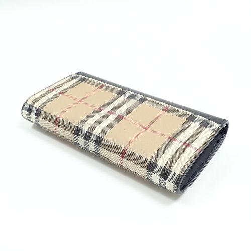 Leather Elastane Long Wallet (Bi-Fold) (Pre-Owned) - Burberry - Modalova