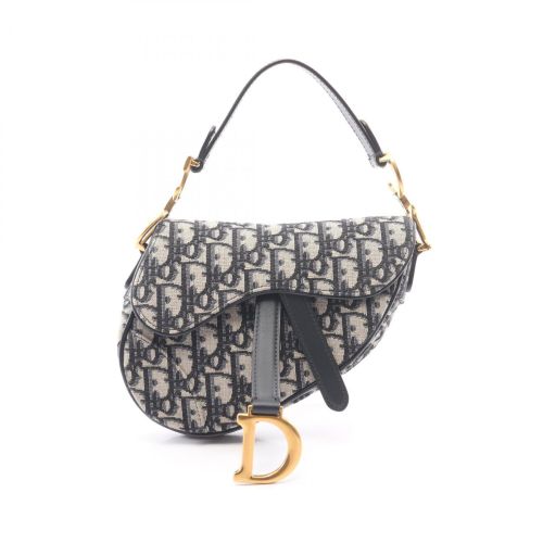 Canvas Leather Handbag Saddle Bag (Pre-Owned) - Christian Dior - Modalova