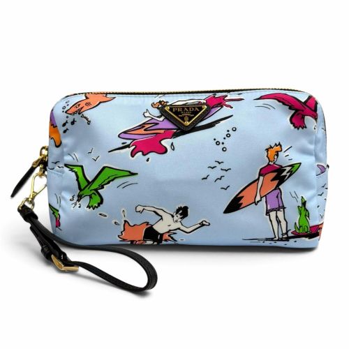 Prada Blue Nylon Pouch (Pre-Owned) - Prada - Modalova