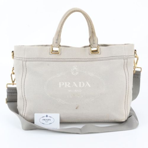 Leather Canvas Shoulder Bag (Pre-Owned) - Prada - Modalova