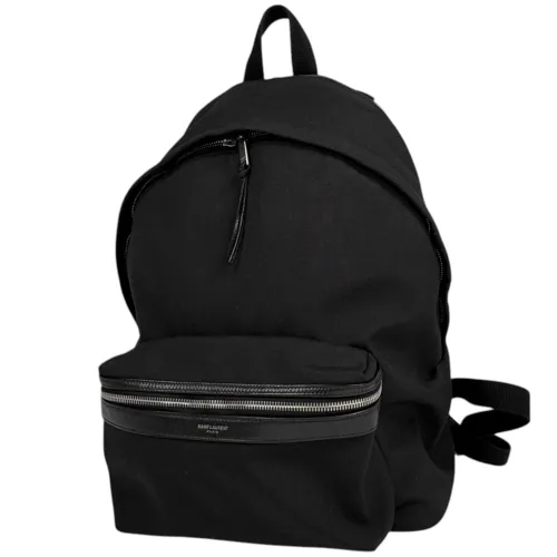 Canvas Leather Backpack (Pre-Owned) - Saint Laurent - Modalova