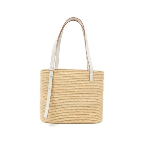 Raffia Leather Basket Handbag (Pre-Owned) - Loewe - Modalova