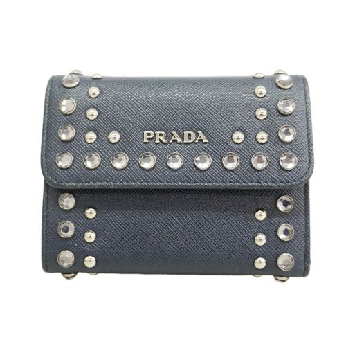 Leather Wallet (Tri-Fold) (Pre-Owned) - Prada - Modalova