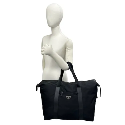 Nylon Leather Boston Bag (Pre-Owned) - Prada - Modalova
