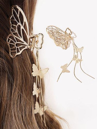 Fashion Women's Hair Accessories Hollow Out Butterfly Tassel Hair Claw Trendy Hair Accessory - DressLily.com - Modalova