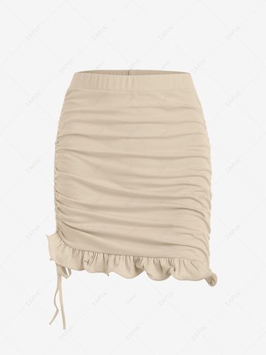 Mini Falda de Cintura Alta con Cordones Frontales - ZAFUL - Modalova