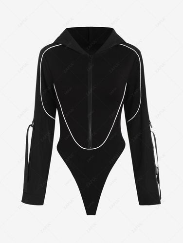 Ropa Interior con Capucha Empalme de Manga Larga - ZAFUL - Modalova