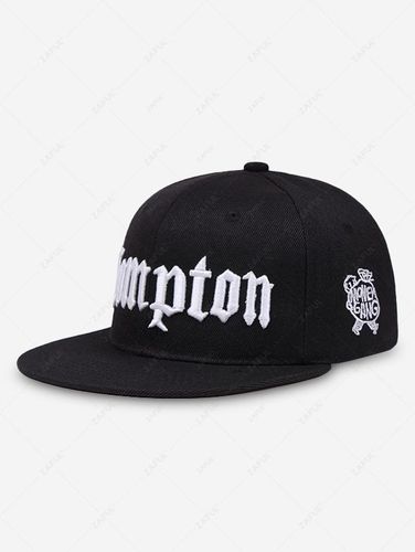 Gorra de Ala Plana de Letras con Bordado - ZAFUL - Modalova