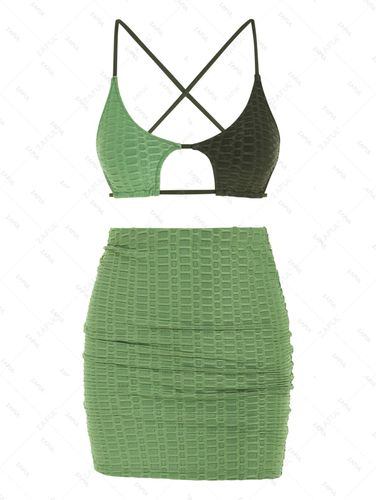 Traje de Baño en Forma de Estrella con Dos Colores con Textura de Estrella - ZAFUL - Modalova