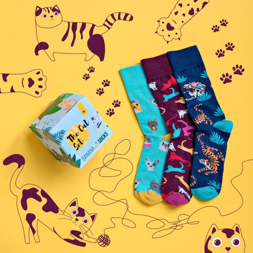 Unisex's Socks Set The Cat Set - Banana Socks - Modalova