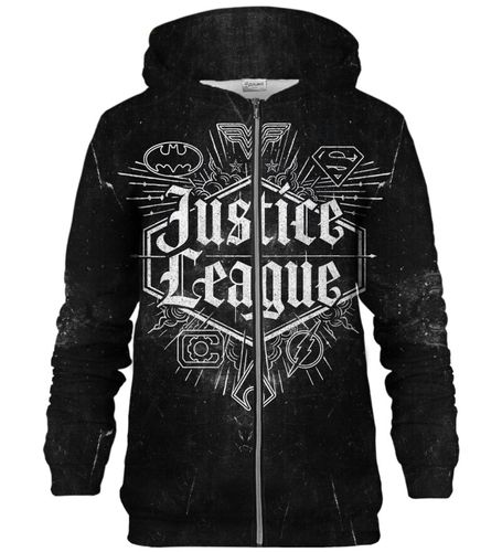 Unisex's Justice League Emblem Zip Hoodie HKZ-U-PC JL006 - Bittersweet Paris - Modalova