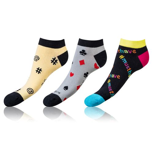 CRAZY IN-SHOE SOCKS 3x - Modern colored low crazy socks unisex - yellow - black - Bellinda - Modalova