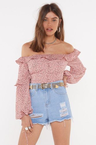 Womens Buddy Up Floral Off-the-Shoulder Blouse - - 4 - Nasty Gal - Modalova