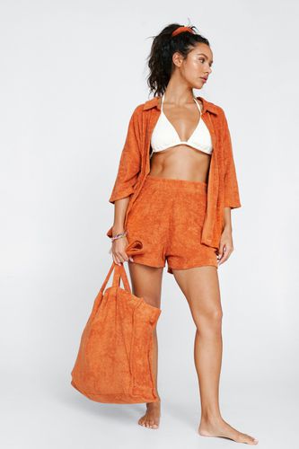 Womens Towelling Shirt and Shorts 4 Piece Cover Up Set - - 14 - Nasty Gal - Modalova