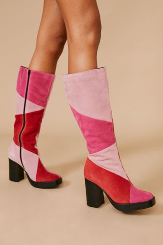 Womens Real Suede Platform Knee High Boots - - 3 - Nasty Gal - Modalova