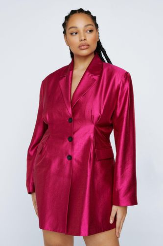 Womens Plus Size Premium Tailored Blazer Dress - - 22 - Nasty Gal - Modalova