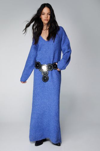Womens Brushed Oversized Knitted Maxi Dress - - L - Nasty Gal - Modalova
