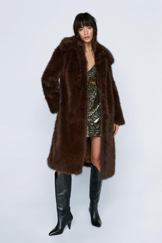 Womens Premium Faux Fur Oversized Coat - - 12 - Nasty Gal - Modalova